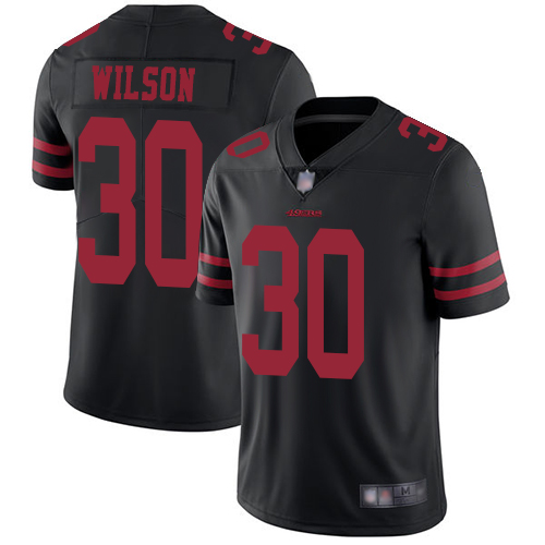 San Francisco 49ers Limited Black Men Jeff Wilson Alternate NFL Jersey #30 Vapor Untouchable->women nfl jersey->Women Jersey